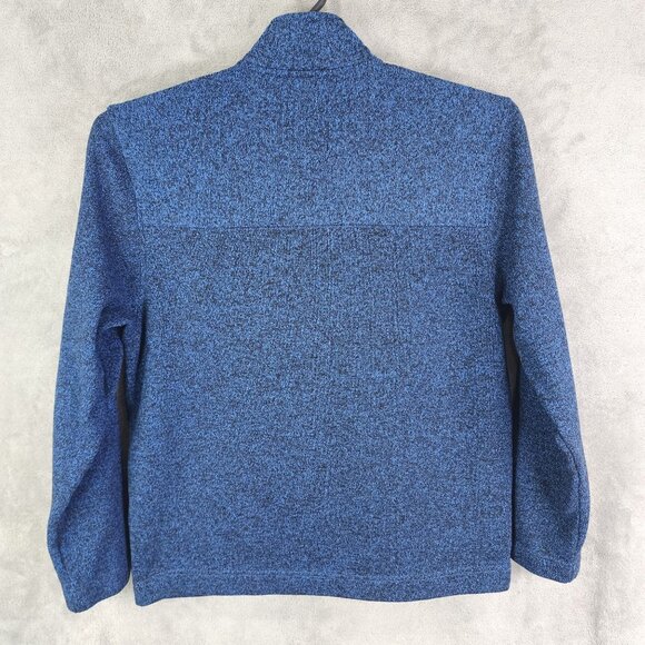 Mens Blue Van Heusen Flex Pullover Sweatshirt 1/4 Zip Mock Neck Long Sleeve L - Picture 5 of 8